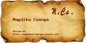 Magdika Csenge névjegykártya